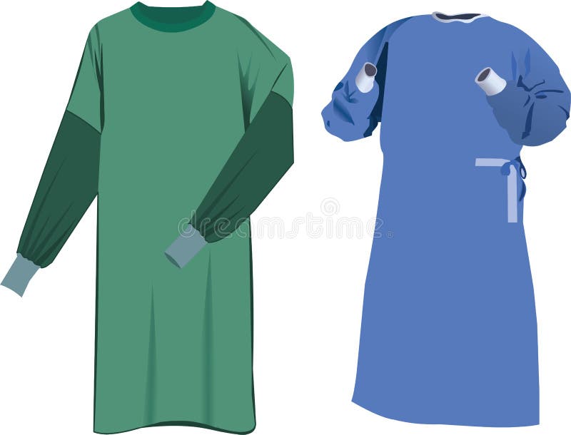 Vector Illustration Of Disposable Surgical Gowns Stock Vector 44F