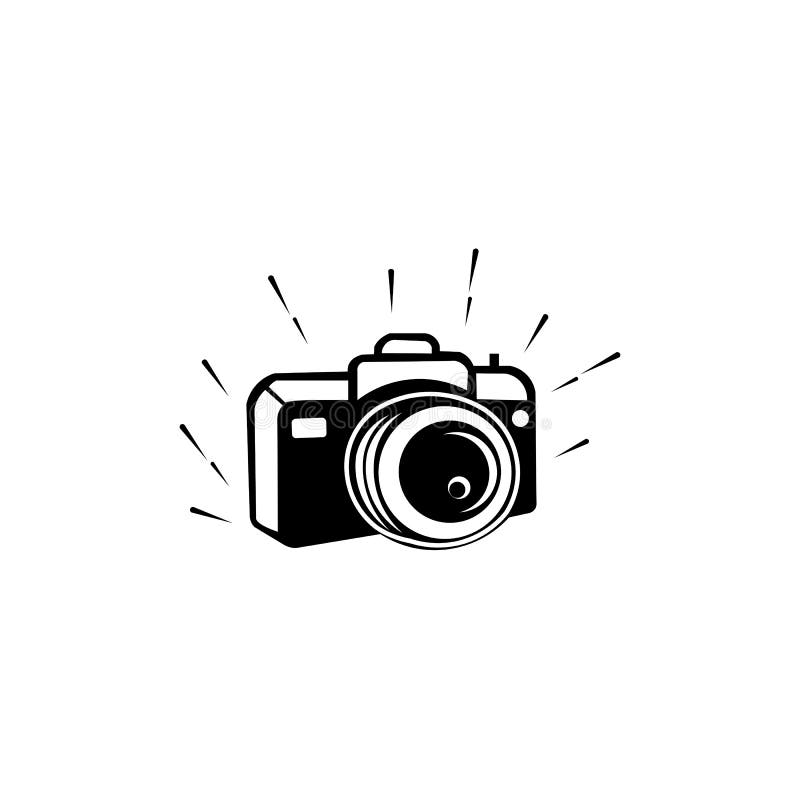 Photo Camera Icon Isolated Black on White Background Stock Vector -  Illustration of electronics, electrical: 181813360
