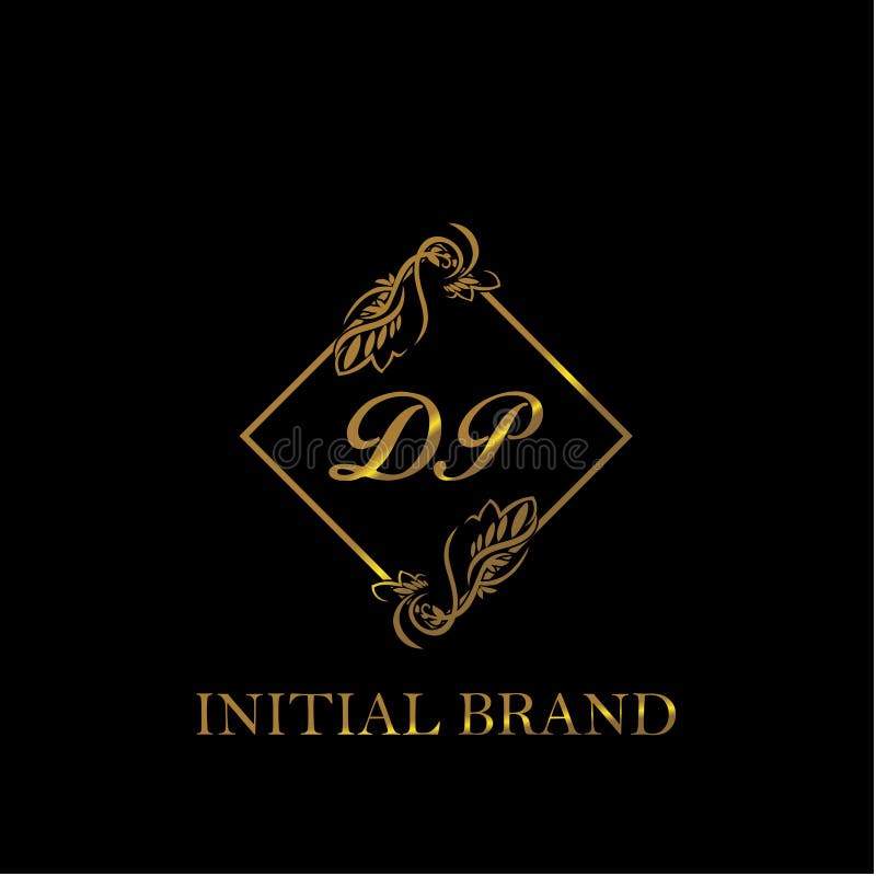 Gold Luxury Boutique DP Letter Logo Stock Illustration Illustration