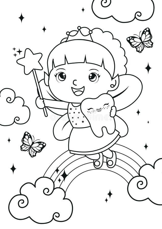 Featured image of post Tooth Fairy Coloring Pages Printable : Featured in these coloring pages are all of these and more.