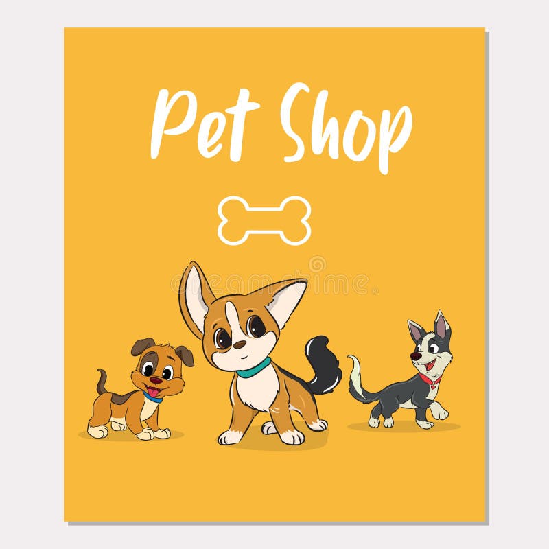 Cute Pet Shop Poster Design Vector Stock Vector Illustration of party