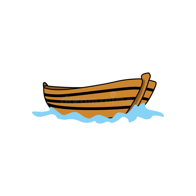 illustration graphic vector of Wooden boat, vector illustration.