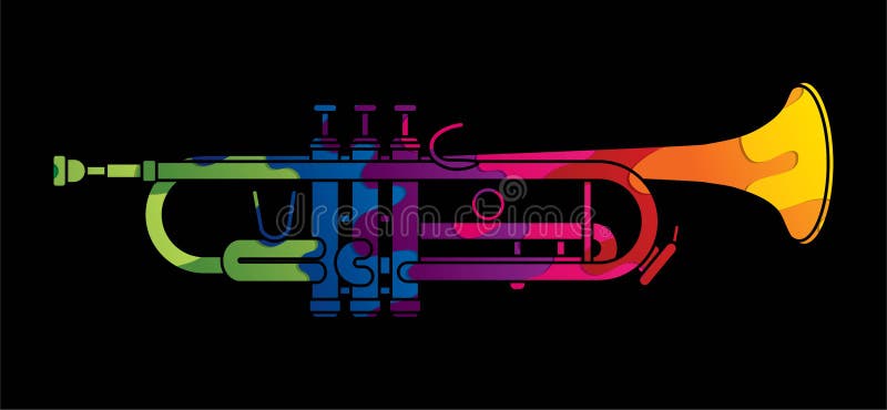 Trumpet Instrument Cartoon Music Graphic Vector Stock Vector ...