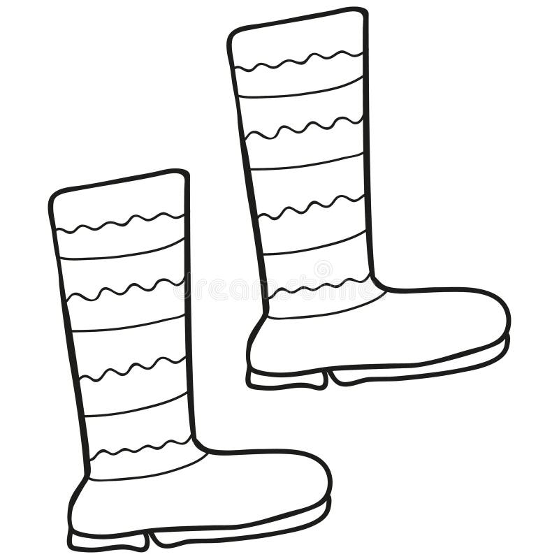 boots coloring stock illustrations – 992 boots coloring