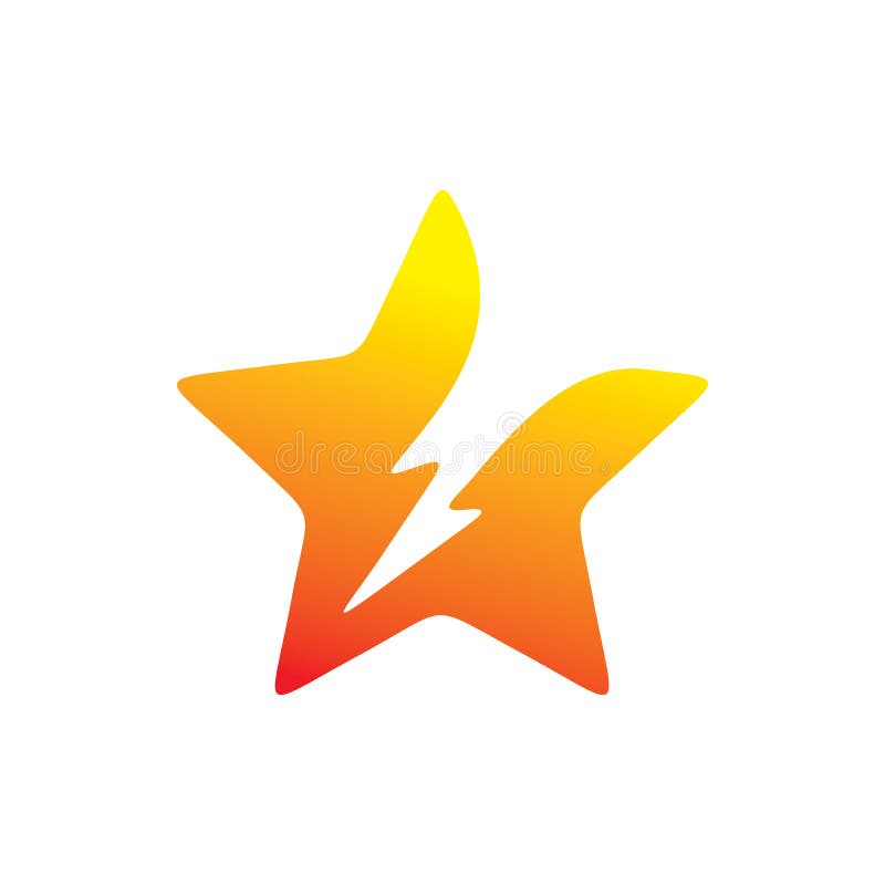 Lightning Star,Energy Star Logo Vector Icon Design Template Stock