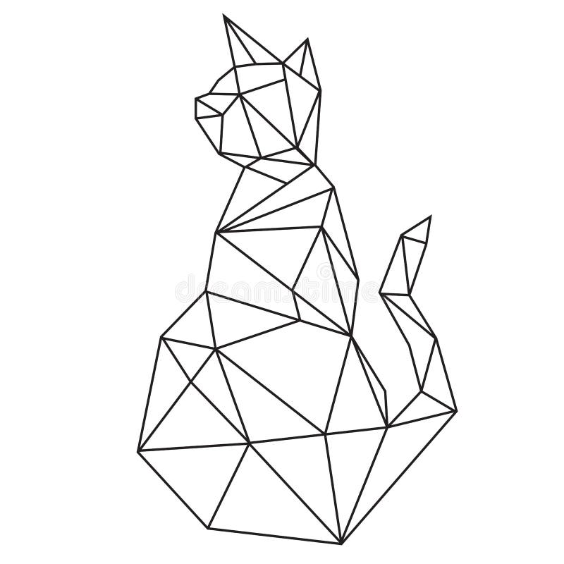 Geometric Cat Stock Illustrations – 12,346 Geometric Cat Stock ...