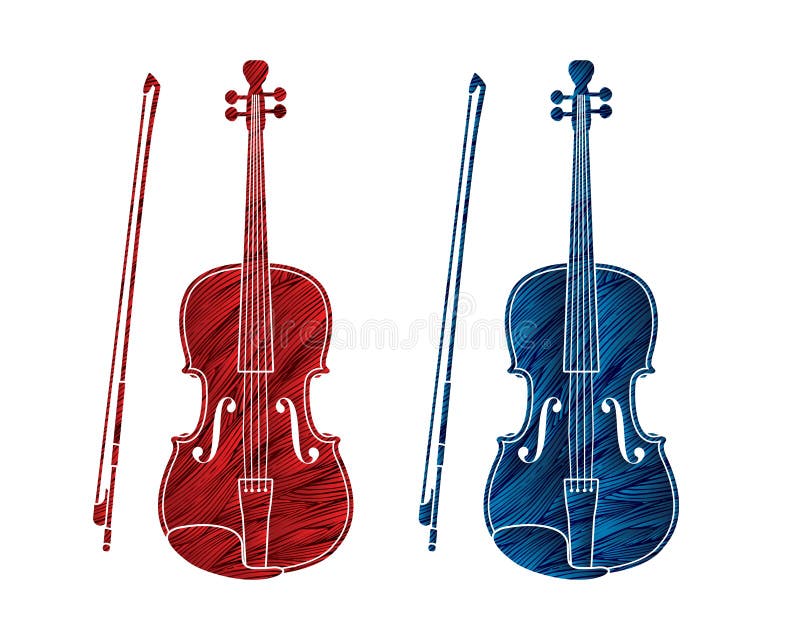 Violin Instrument Cartoon Music Graphic Vector Stock Vector Illustration of equipment, object
