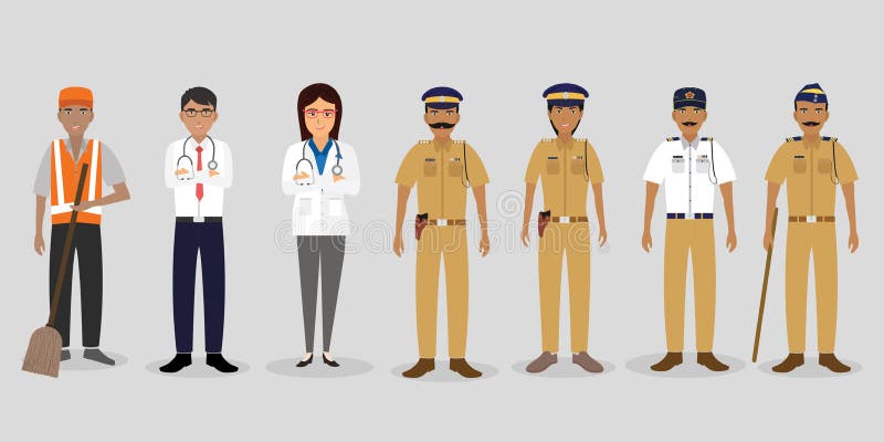 Community Helpers 24x7 at Your Service Vector Stock Vector ...