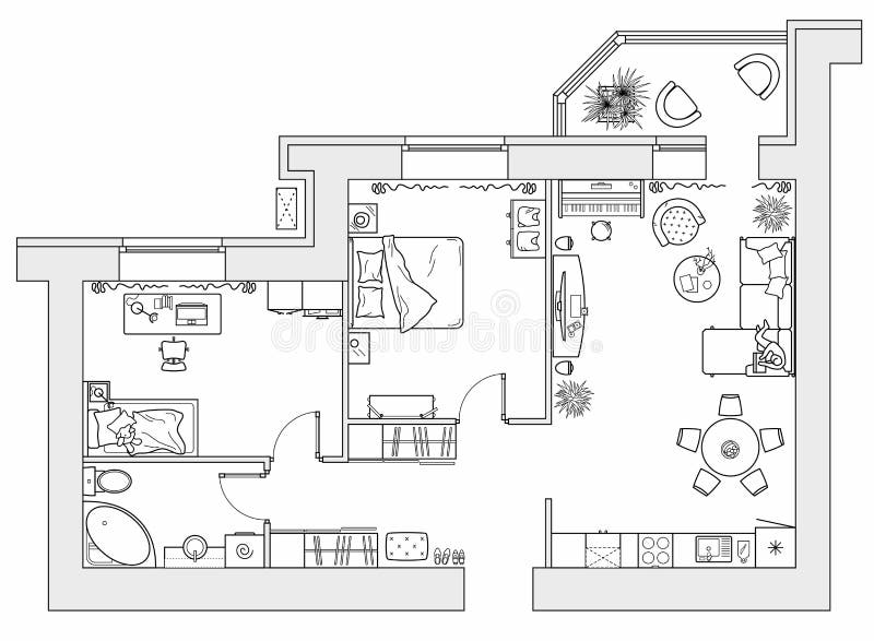 Architectural Drawing House Stock Illustrations 21 247 Architectural Drawing House Stock Illustrations Vectors Clipart Dreamstime