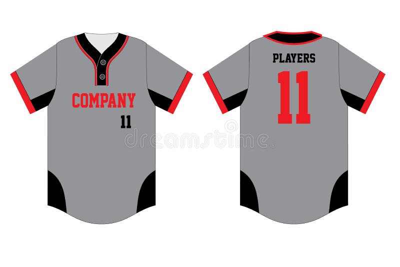 Baseball Uniform Template Vector Free Vector for Free Download