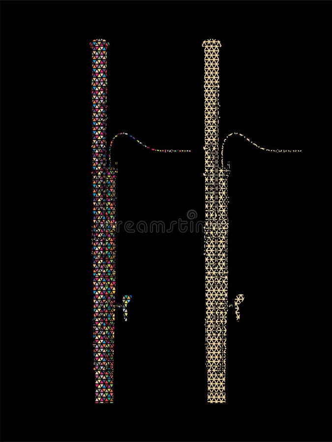 Bassoon Instrument Cartoon Music Graphic Vector Stock Vector