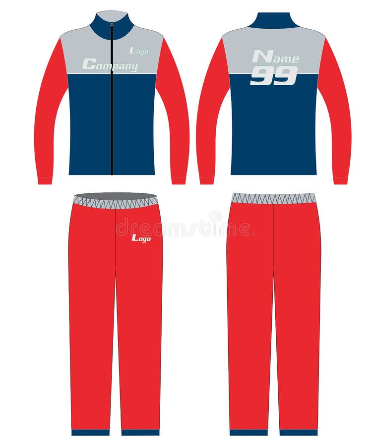Track Suits Mock Ups Templates Custom Designs Illustrations Front and ...