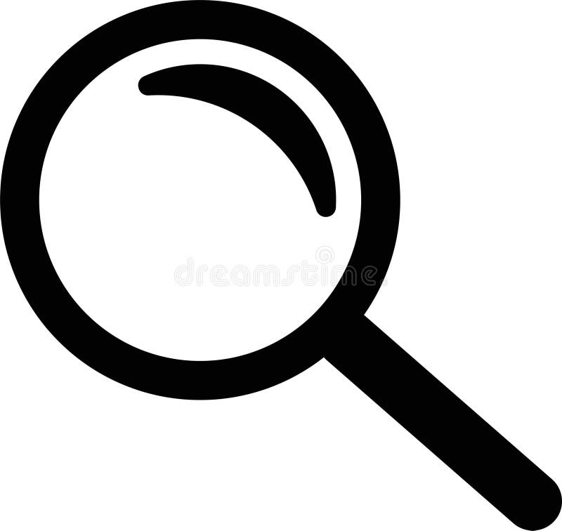 Magnify Icon, Magnifying Glass Icon, Vector Magnifier or Loupe Sign ...