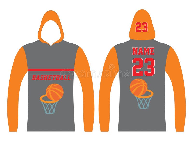 Basketball Hoodie Tshirt Design Uniform Set of Kit. Custom Design