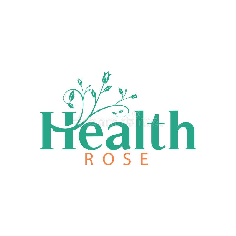 Health Rose Exclusive Logo Design Stock Vector Illustration of