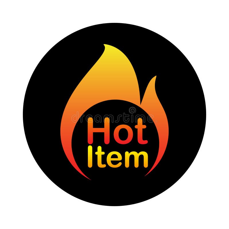 Hot Item Icon. Hot Sale. Hot Product. Vibranst Style Vector