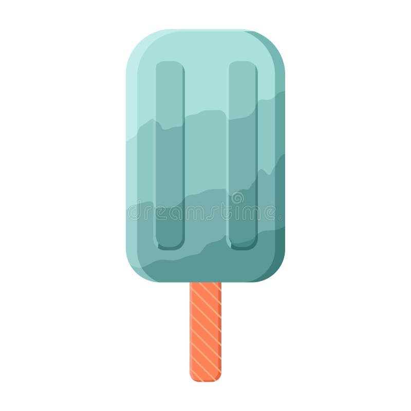 Fruit ice. It`s summer. Vector illustration. Fruit Ice Cream. Cool. Ice cream on a stick. Gradient. monochrome vector illustration.