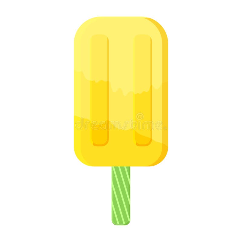 Fruit ice. It`s summer. Vector illustration. Fruit Ice Cream. Cool. Ice cream on a stick. Gradient. monochrome royalty free illustration.