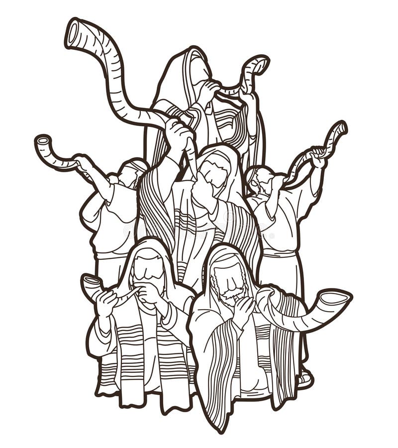 Shofar Outline Stock Illustrations 276 Shofar Outline Stock