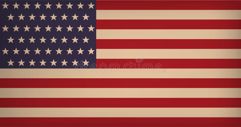 vintage american flag vector