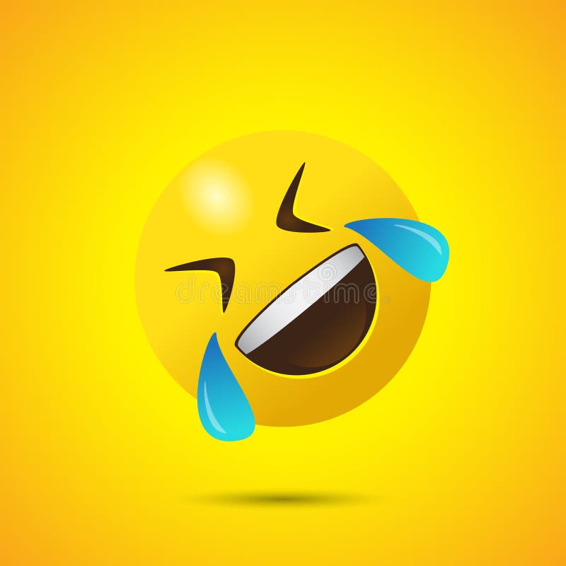 Rolling On The Floor Laughing With Tears Emoticon Stock Vector