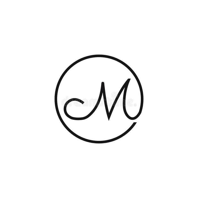 Initial letter m logo or mm logo vector design template stock illustration