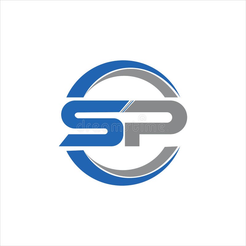 Initial letter sp logo or ps logo vector design template royalty free illustration
