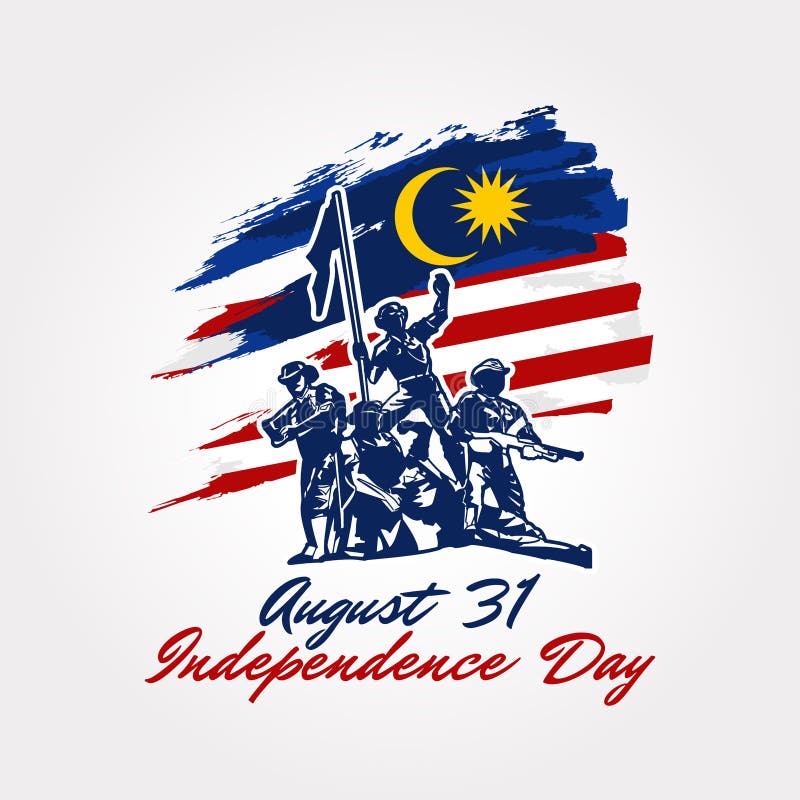 August 31, Independence Day of Malaysia Stock Vector 