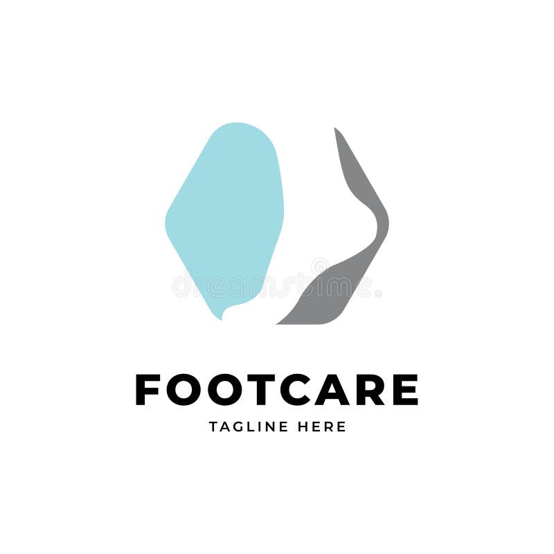 Foot care logo design vector template stock illustration