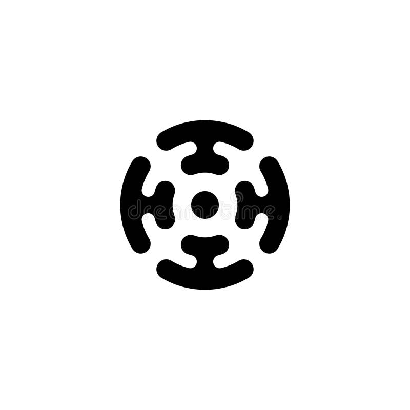Abstract circle symbol logo design vector template stock illustration