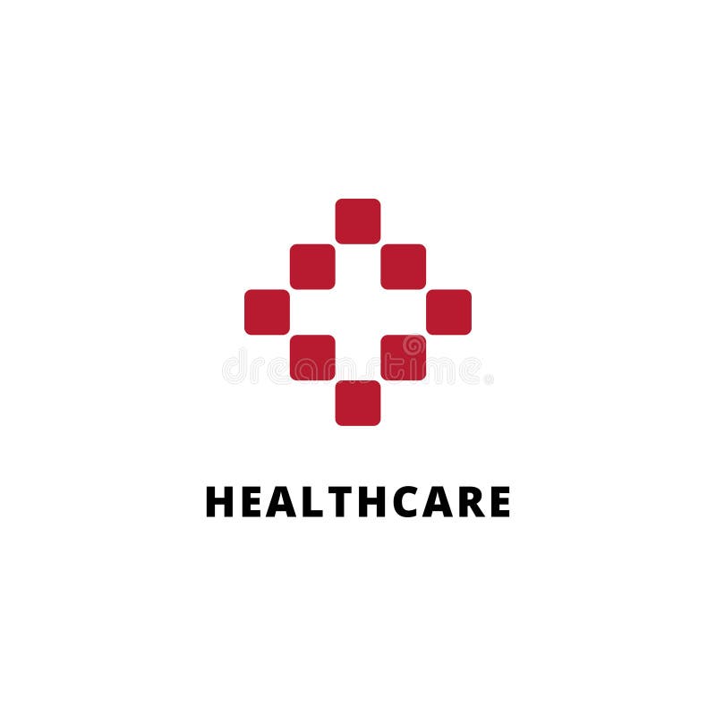 Health care symbol logo design vector template stock illustration