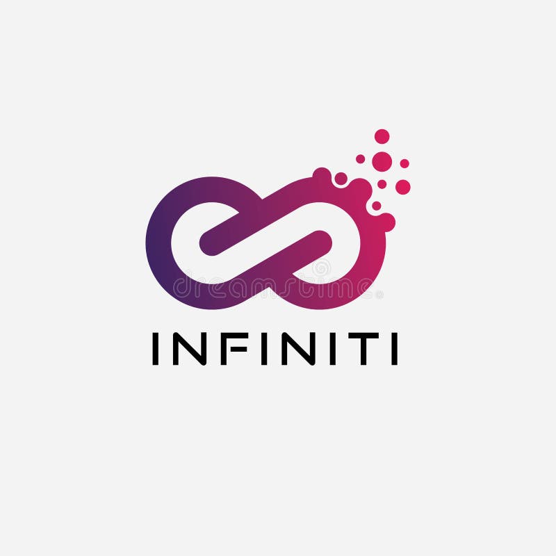 Infinity logo design symbol.Modern infinity icon with bubble - Vector stock illustration