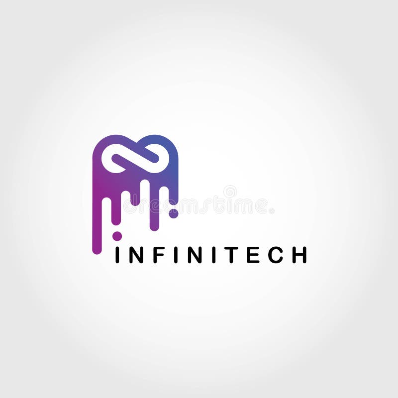 Infinity logo design symbol.Modern infinity icon with bubble - Vector royalty free illustration