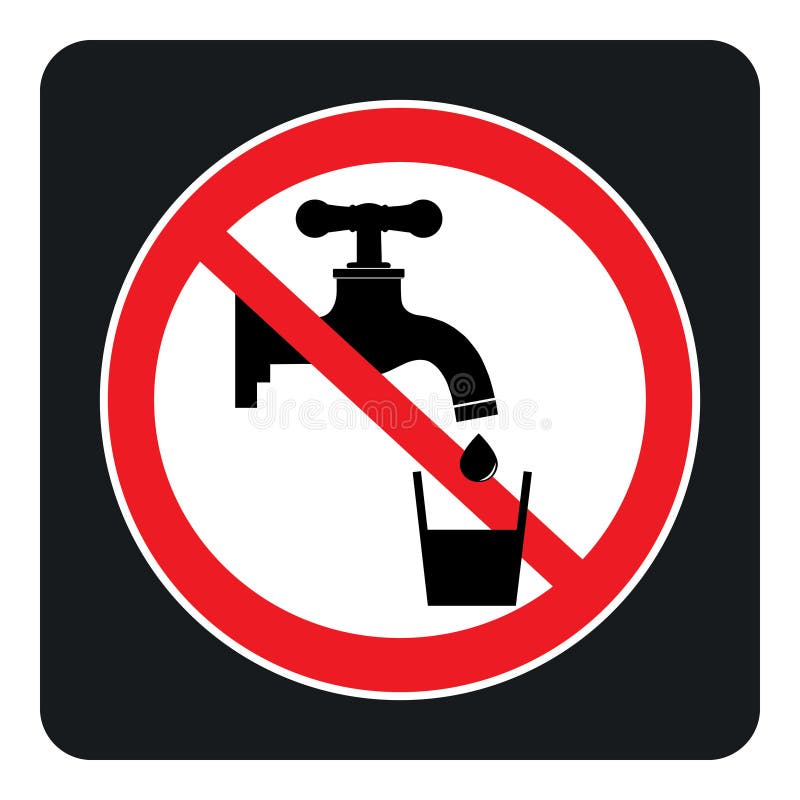 No Drinking water sign