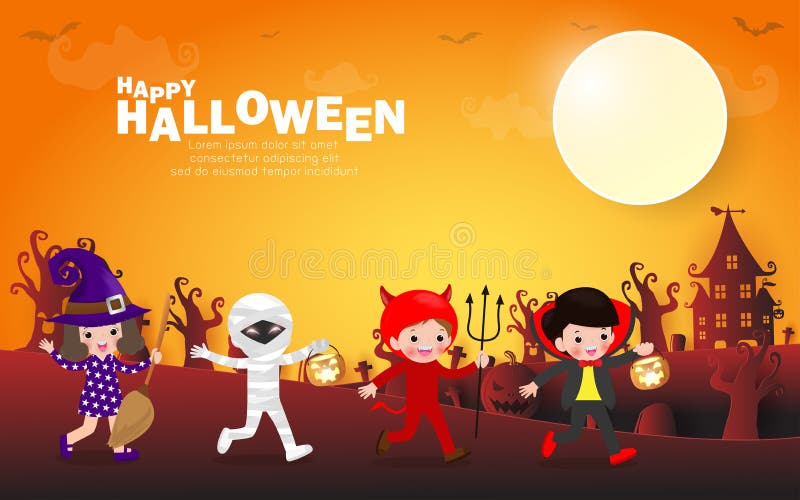 Halloween Fancy Dress Party Poster Stock Illustrations 174 Halloween