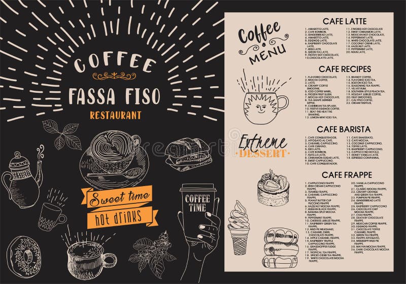 Coffee House Menu Restaurant Cafe Menu Template Design Food Flyer Stock Vector Illustration Of Design Invite