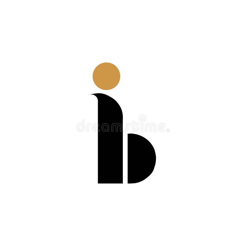 Initial letter ib logo or bi logo vector design template vector illustration