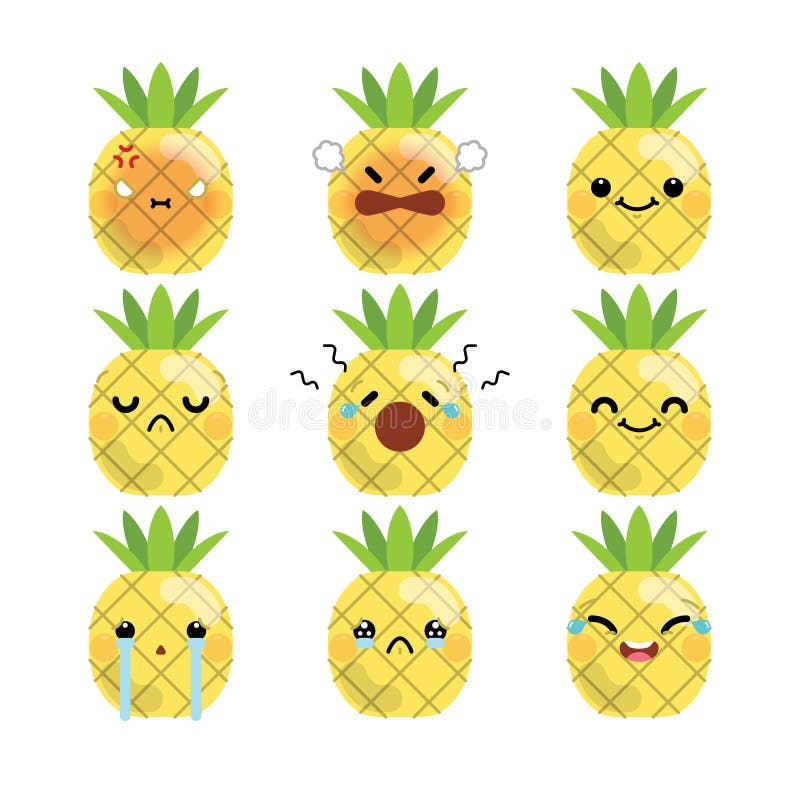 Pineapple Emoji Background