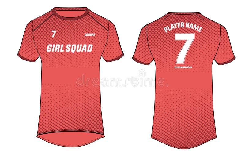 Ladies and mens Sports t shirt Jersey Illustrator Vector template suitable for girls and womens for casual and sport wear vector illustration