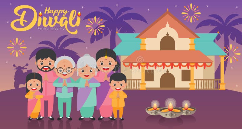 Animated Hari Deepavali Cartoon