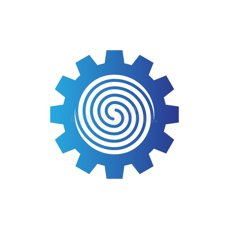 Gear Logo Template Vector Icon. Abstract Gear Sing on White Background
