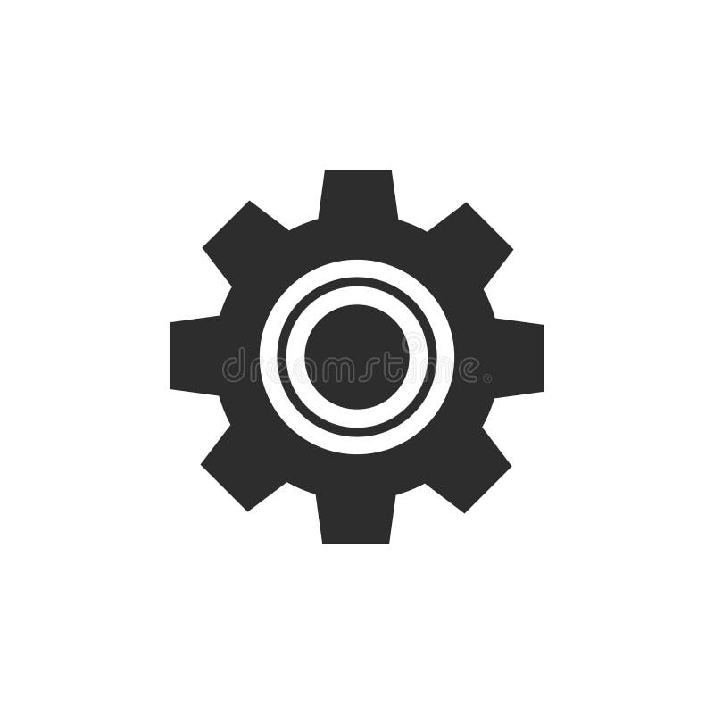 Gear Logo Template Vector Icon. Abstract Gear Sing on White Background