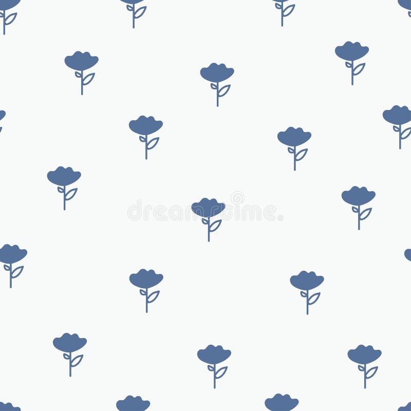 Seamless Pattern with Cartoon Flowers for Fabric Print, Textile, Gift