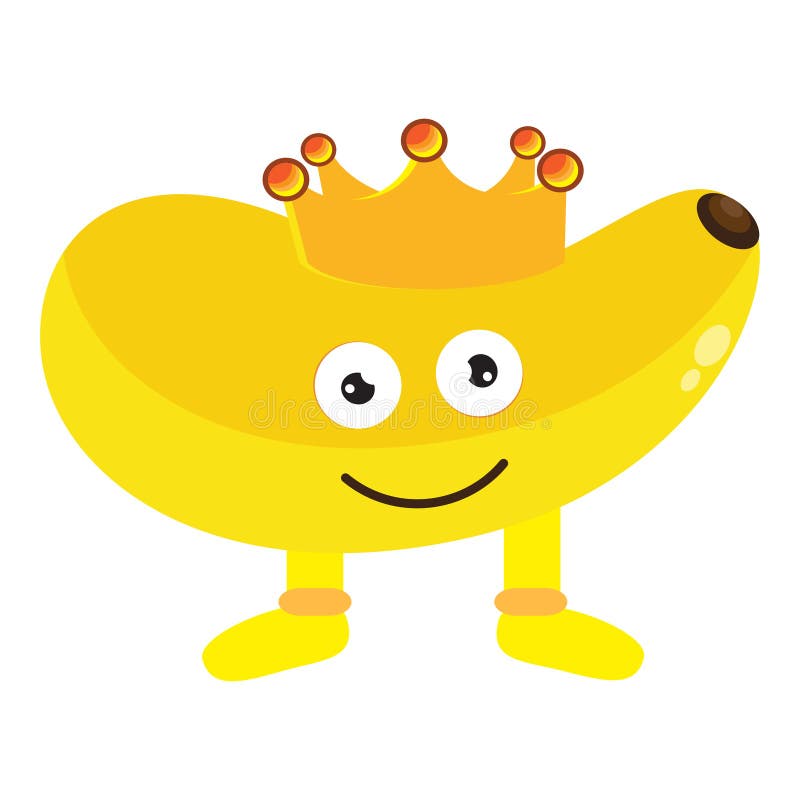 Mascot Banana Character Illustration for Uniqe Logo Stock Vector