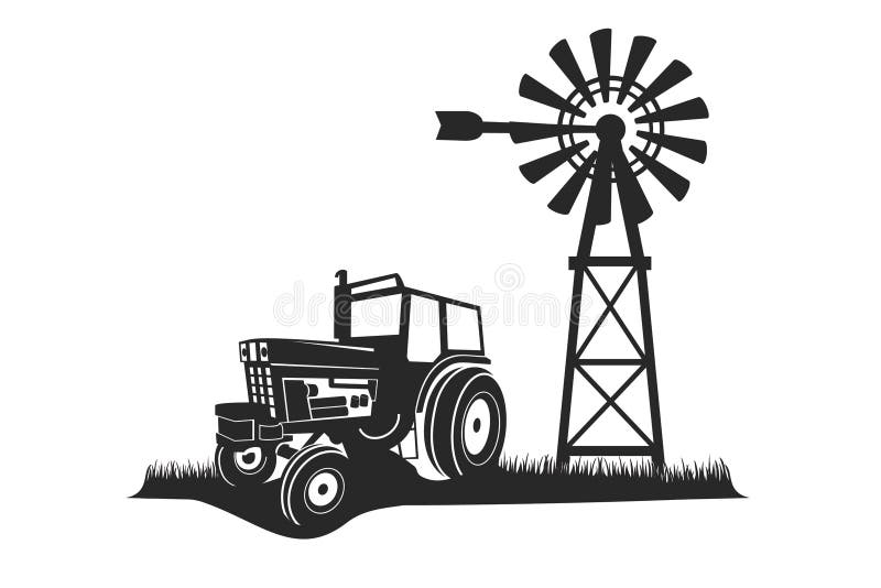 Hand Drawn Farm Tractor. Doodle Sketch Stock Vector - Illustration of style, icon: 223338572