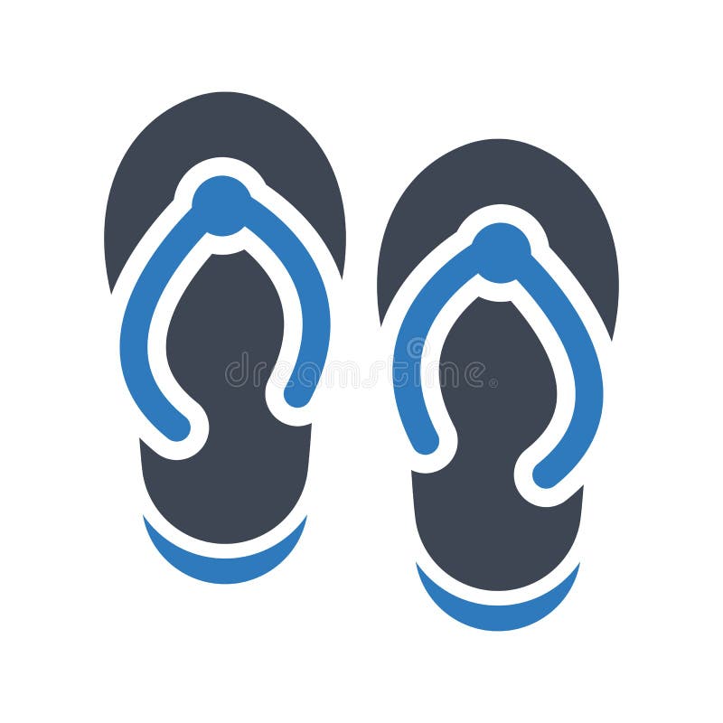 Footwear Sandals Icon. Vector Graphics Stock Vector - Illustration of ...