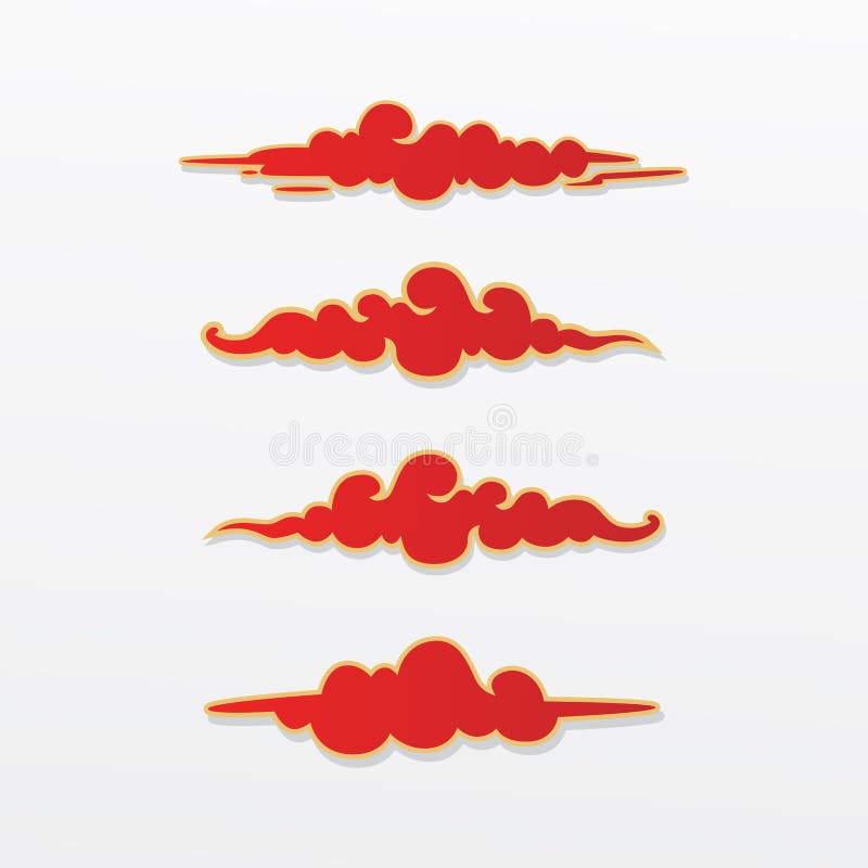 Chinese Cloud style vector illustration. stock illustration