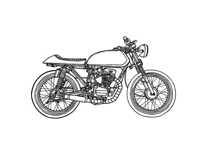 Realistic YAMAHA RX 100 bike drawing - YouTube