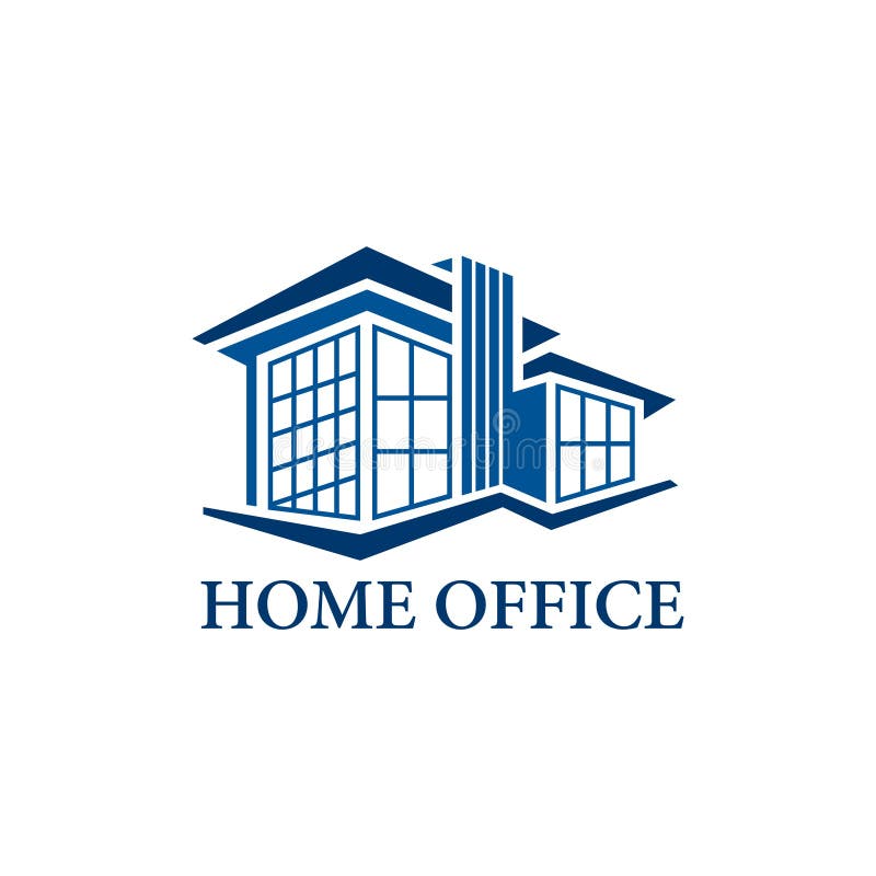 Home Office Vector Logo Design Icon Graphic Stock Vector Illustration