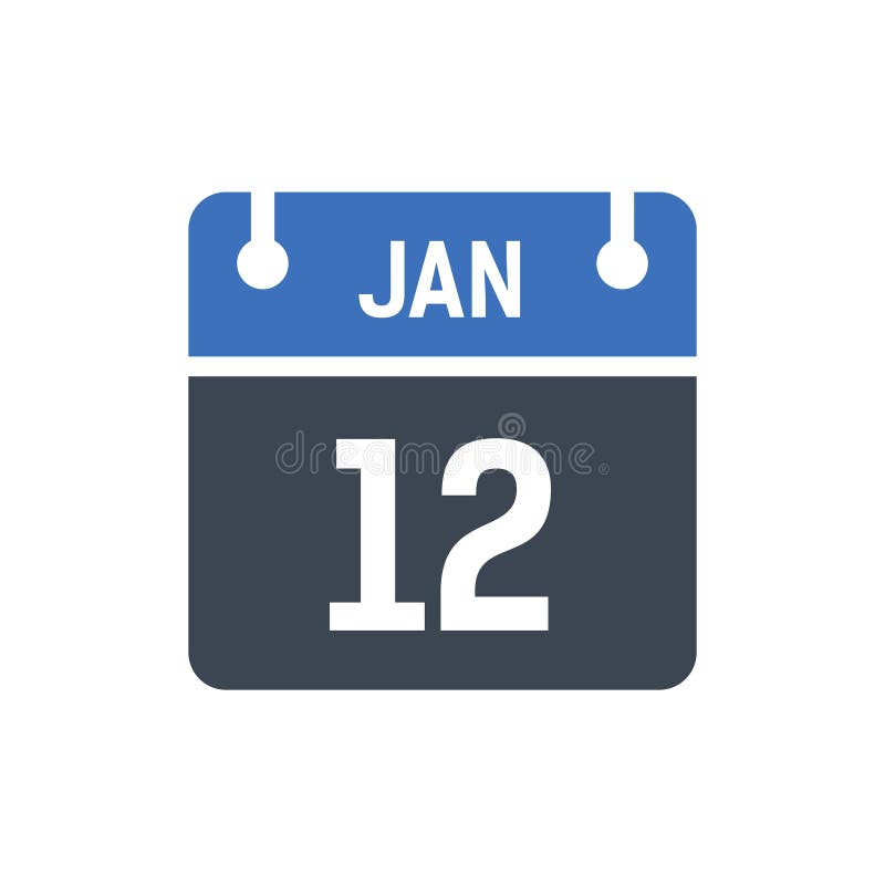 January 12 Calendar, Date, Interface, Time Icon, Web, Setting